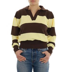 MAGLIA A RIGHE MARRONE